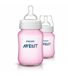 Бутылочка для кормления Avent Philips розовая 2 шт